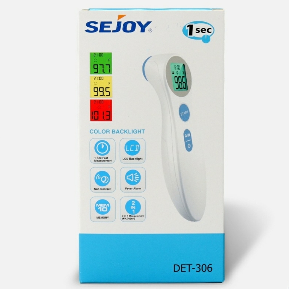 🗺️ New in box! Sejoy DET-306 No Touch Infrared Forehead Thermometer MSRP $74